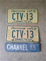 Connecticut Channel 13 License Plates