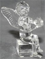 Baccarat Cherub Art Glass Figure 4.5"