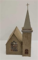 Hand Crafted Metal Train Layout Church