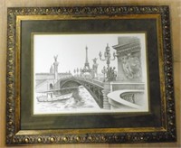 Parisian "Pont d'Alexandrie III" F. Dhoska Artwork
