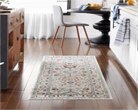 Everwash 2'2" x7'2" Runner Rug Ivory/Beige