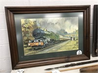 Large Framed Train Picture