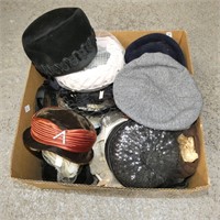 Large Lot of Assorted Vintage Ladies Hats