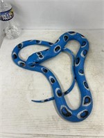 Large blue fake rubber snake