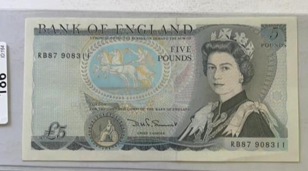1971-82 Bank of England 5 Pound Note UNC