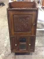 WOOD AND GLASS CABINET