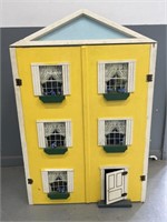 Yellow Antique Wooden Doll House