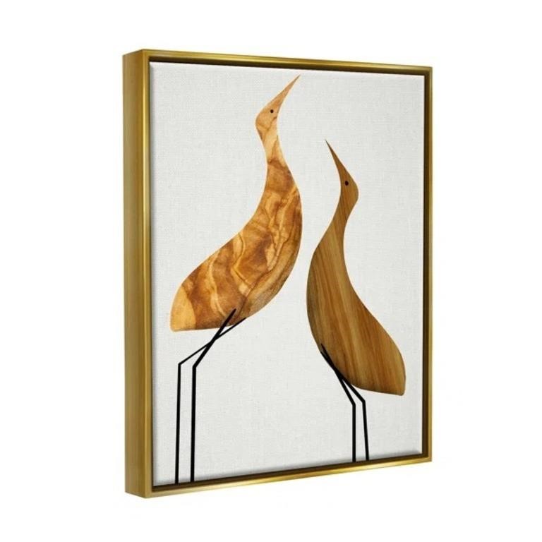 Rustic Tree Patterned Birds on Canvas $183