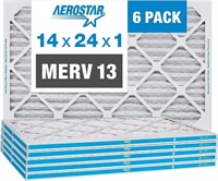 Aerostar 14x24x1 MERV 13 Pleated Air Filter