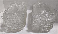 (AF) Lot of 12 clear glass trays measuring 10" by