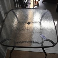 Glass Topped Patio Table