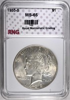 1935-S PEACE DOLLAR RNG GEM BU