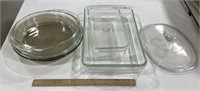 5 Pyrex glass dishes