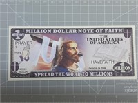 Million dollar note of  faith