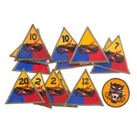 13 US Armored Div. & 1 Tank Destroyer patches