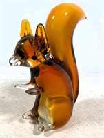 glass art glass squirrel