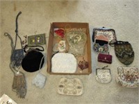 Ed. B. Robinson Velvet Handbag w/Coin Purse, (1)