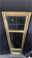 Wall Mirror, Gold Colored Painted Frame.