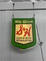 Vintage green stamps advertising light