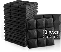 12Pk Fstop Labs Acoustic Foam Panels Black