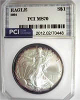 2004 Silver Eagle MS70 LISTS $120