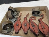 Lot of Industrial Pullies & Casters