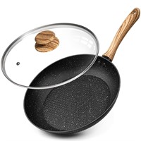 MICHELANGELO Nonstick Frying Pan with Lid, 10 Inch