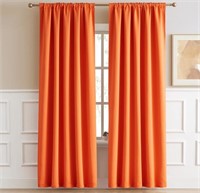 (new) Orange Curtains 2 Panels for Bedroom, Fall