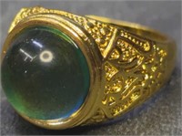 Gold tone mood ring size 9