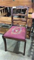Vintage Chair with cross-stitch cushion