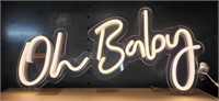 "OH BABY" Light/wall sign