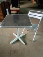Small Bistro Style Square Table Measures 23.5"