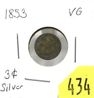 1853 3-cent silver