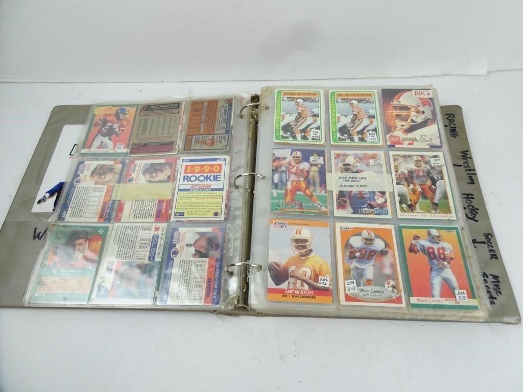 Binder of Misc. NFL Football Cards 1970s-2000s