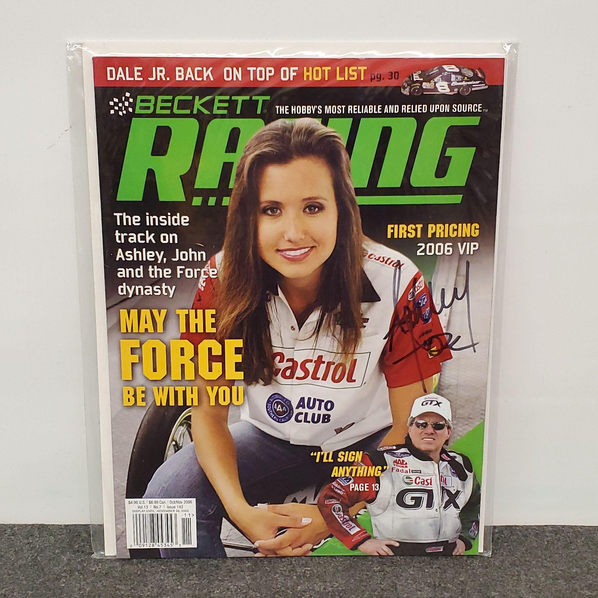 Signed Ashley Force Beckett Racing Magazine