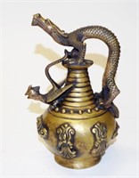 Chinese Dragon decorated brass Figure