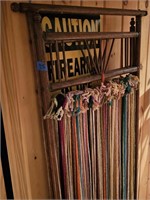 Antique shelf w/ yarn
