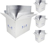 4 Pack-15x10x11 Insulated Shipping Boxes