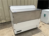 Continental refrigerated milk cooler on casters