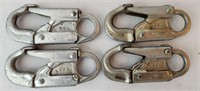 Lot of 4 Double Locking Rope Snap Hooks