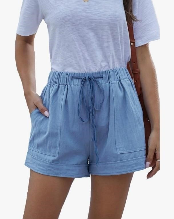 2 XL size HVEPUO Womens Shorts Summer Linen Soft