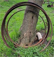 LOT OF ANTIQUE WAGON WHEEL RINGS