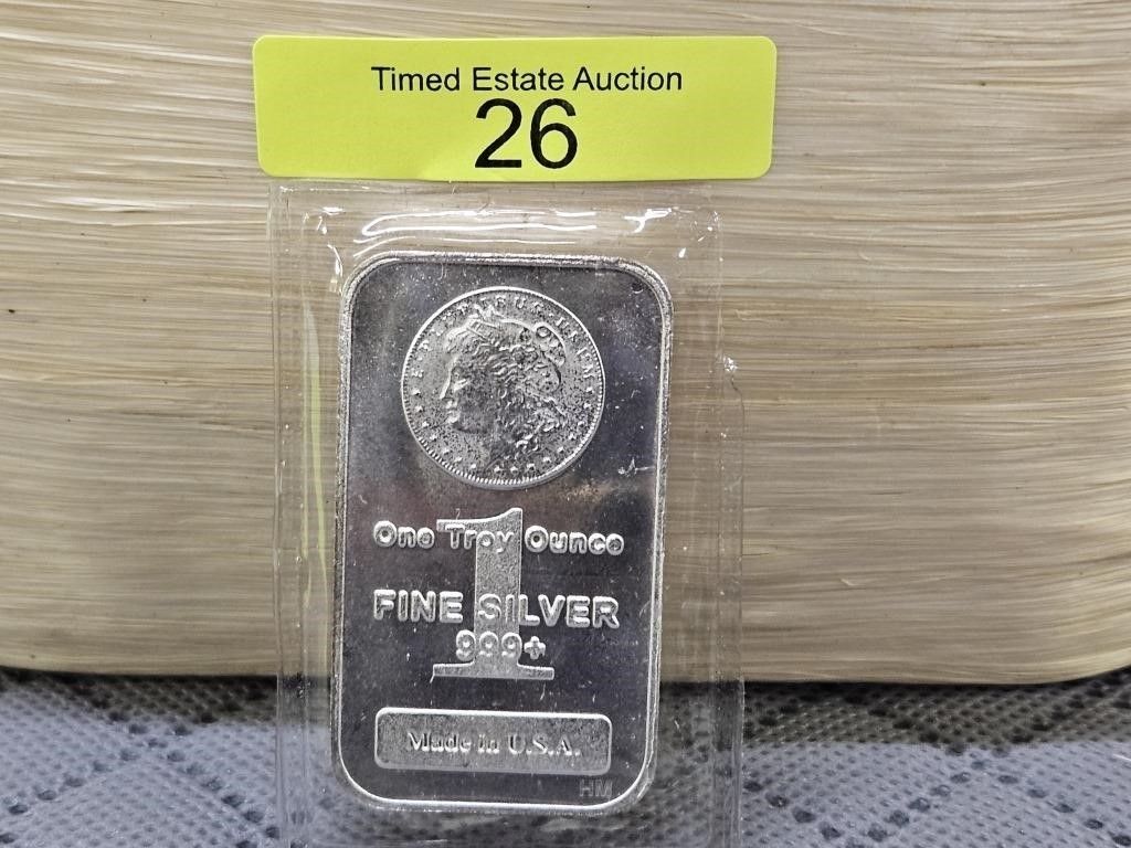 1 TROY OZ. .999 SILVER INGOT