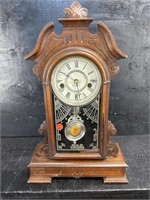 WATERBURY WALNUT VICTORIAN CLOCK