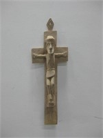 18"x 6" Hanging Hand Carved Wooden Cross