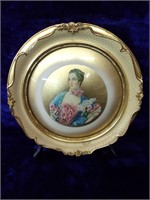 Courting Figure on Reverse Painted Bubble Glass