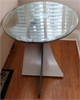 Modern Glas Top Side Table