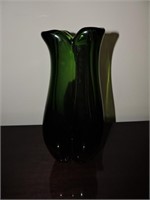 Murano Archimede Seguso Large Green Vase