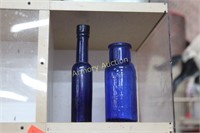 2 COBALT BOTTLES