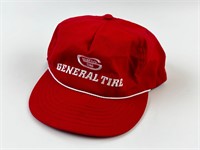Vintage General Tire Red Snapback Hat Cap
